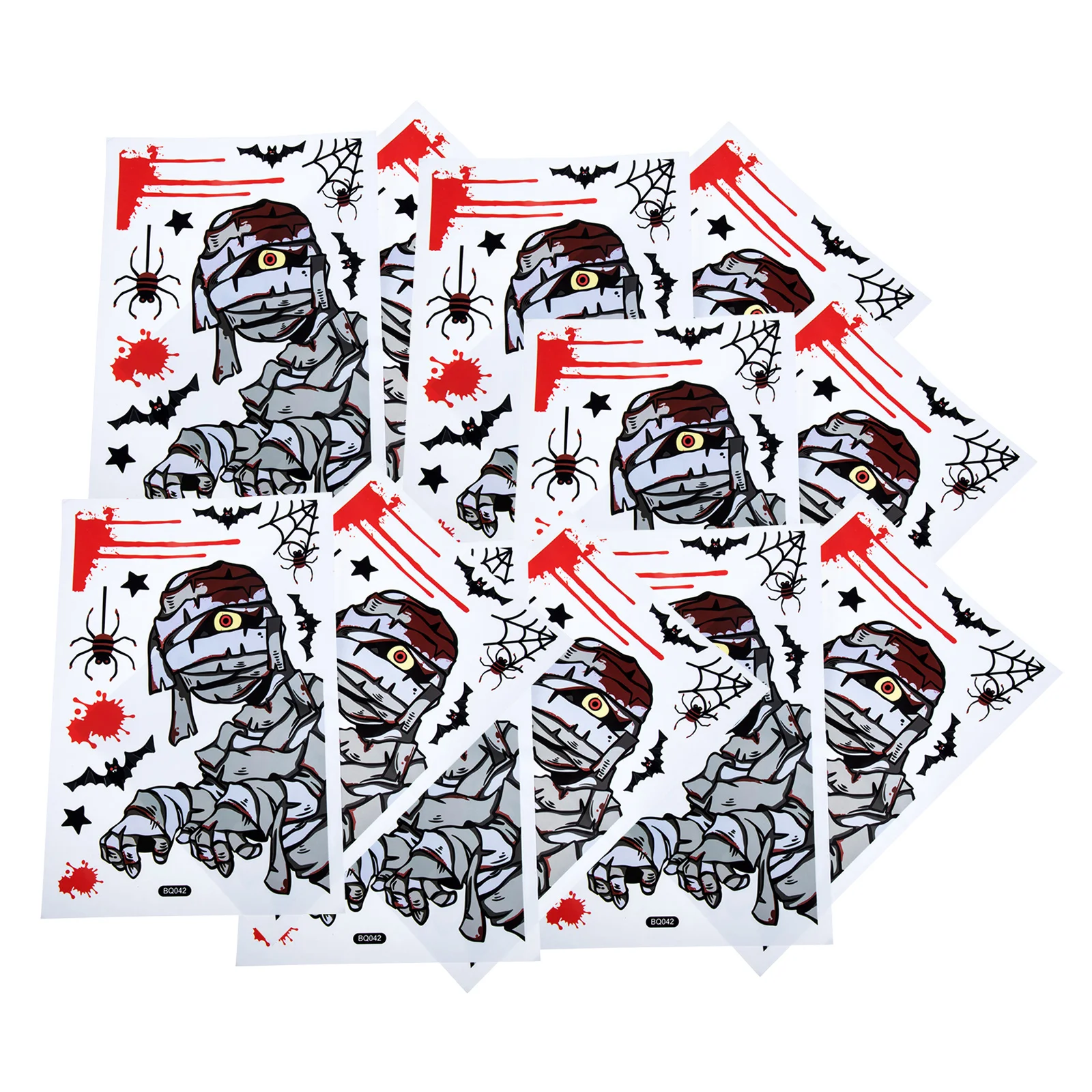 

Wall Stickers Window Decals Mummy Clings Decorations Creepy Stickers Themed Sticker Decor Partyscary Horror Spooky Style Decals