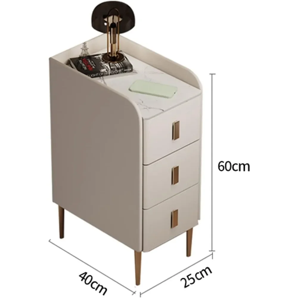 Прикроватная тумбочка из массива дерева с 3 ящиками шкаф для хранения вещей
