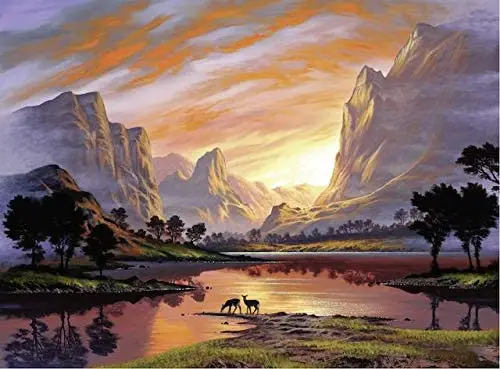 

Peaceful sunset baby toys 3d puzzle for adults jigsaw puzzle