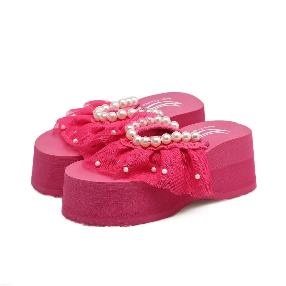 

Шлепанцы женские с открытым носком, повседневные сандалии на платформе, пляжные тапочки, летние тапочки, 2022