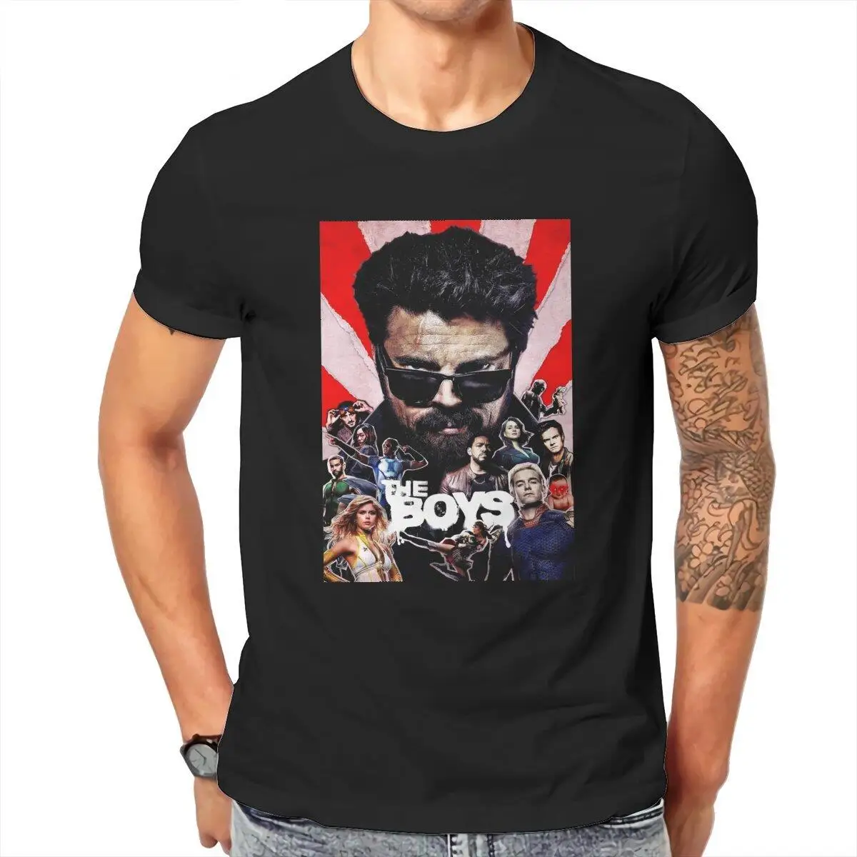 The Boys Cool Glass  T Shirts Men's  Pure Cotton Novelty T-Shirt Crewneck Butcher Tees Short Sleeve Clothing Gift