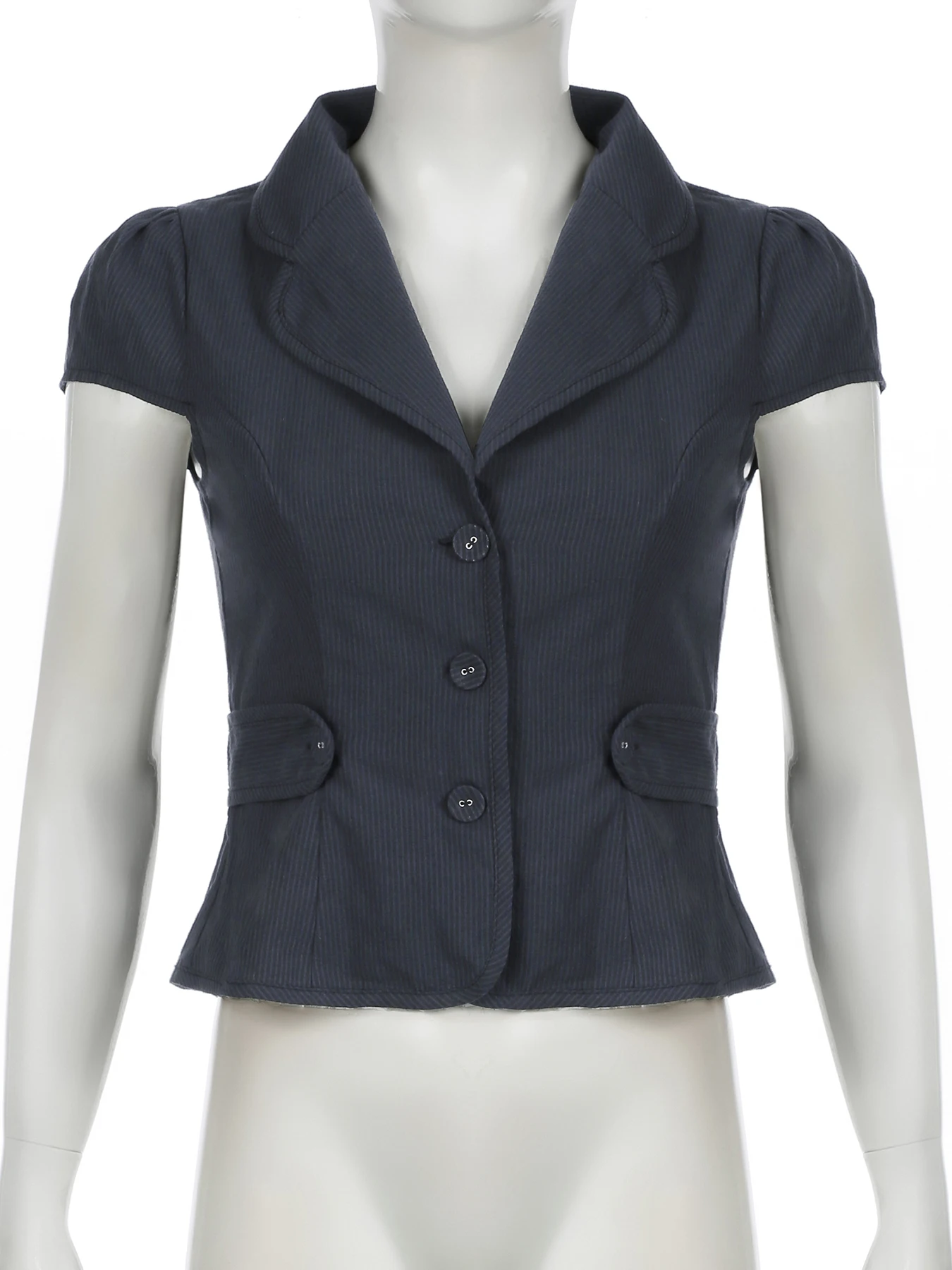 Женская Облегающая Полосатая Блузка Rockmoer Y2K Элегантный Индивидуальный Топ С