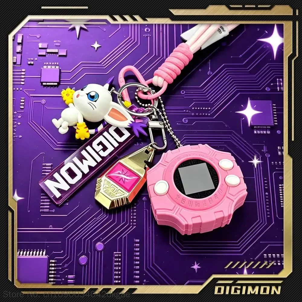 Фото Набор из 4 подвесок-талисманов Digimon для автомобиля: Digivice, Герб Священного Плана, Герб Эволюции – украшение для автомобиля для фанатов аниме №3