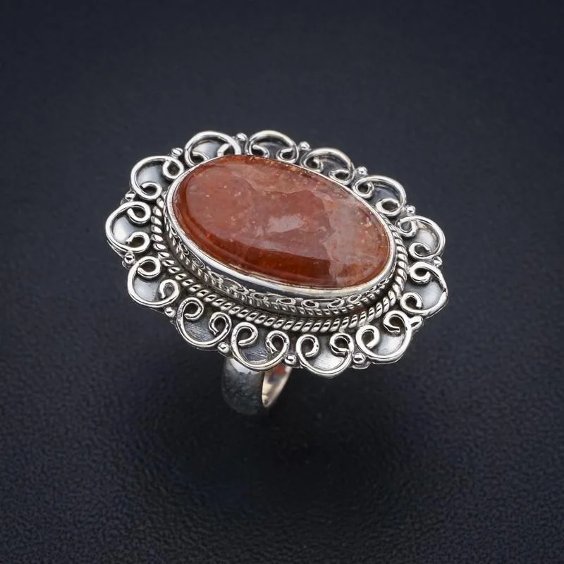 

StarGems Calcite Handmade 925 Sterling Silver Ring 5.75 F1981