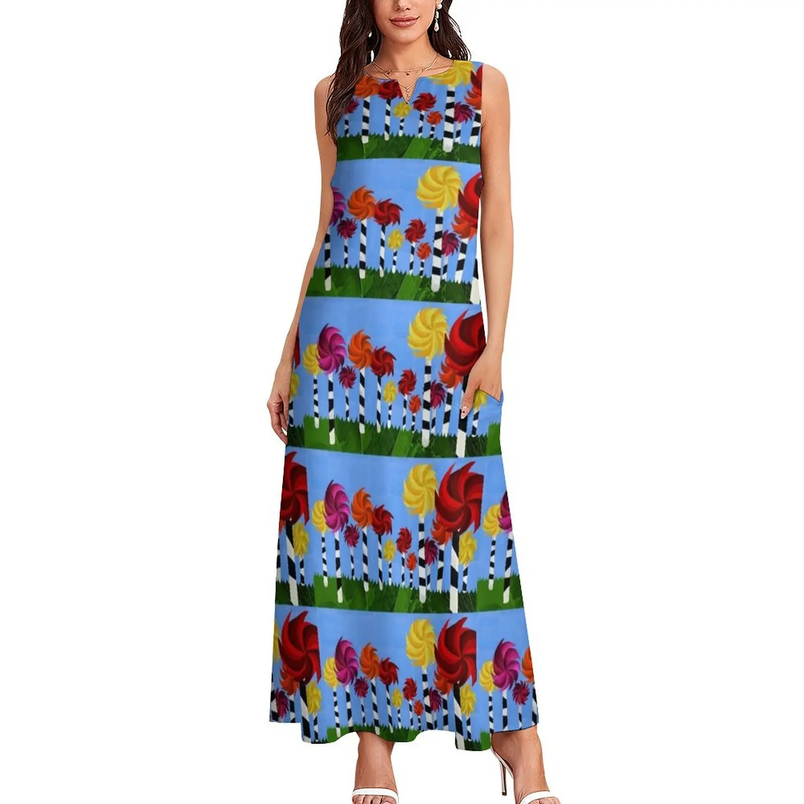 Длинное платье Dr Seuss' Truffula Forest женская летняя одежда летнее женское 2025