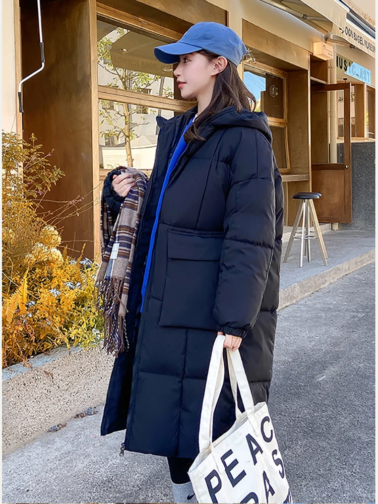 AOSSVIAO Long Parkas Winter Puffer Jacket Women 2022 Thicken Warm Bubble Coat Oversized Outerwear Korean Autumn Casual Jackets