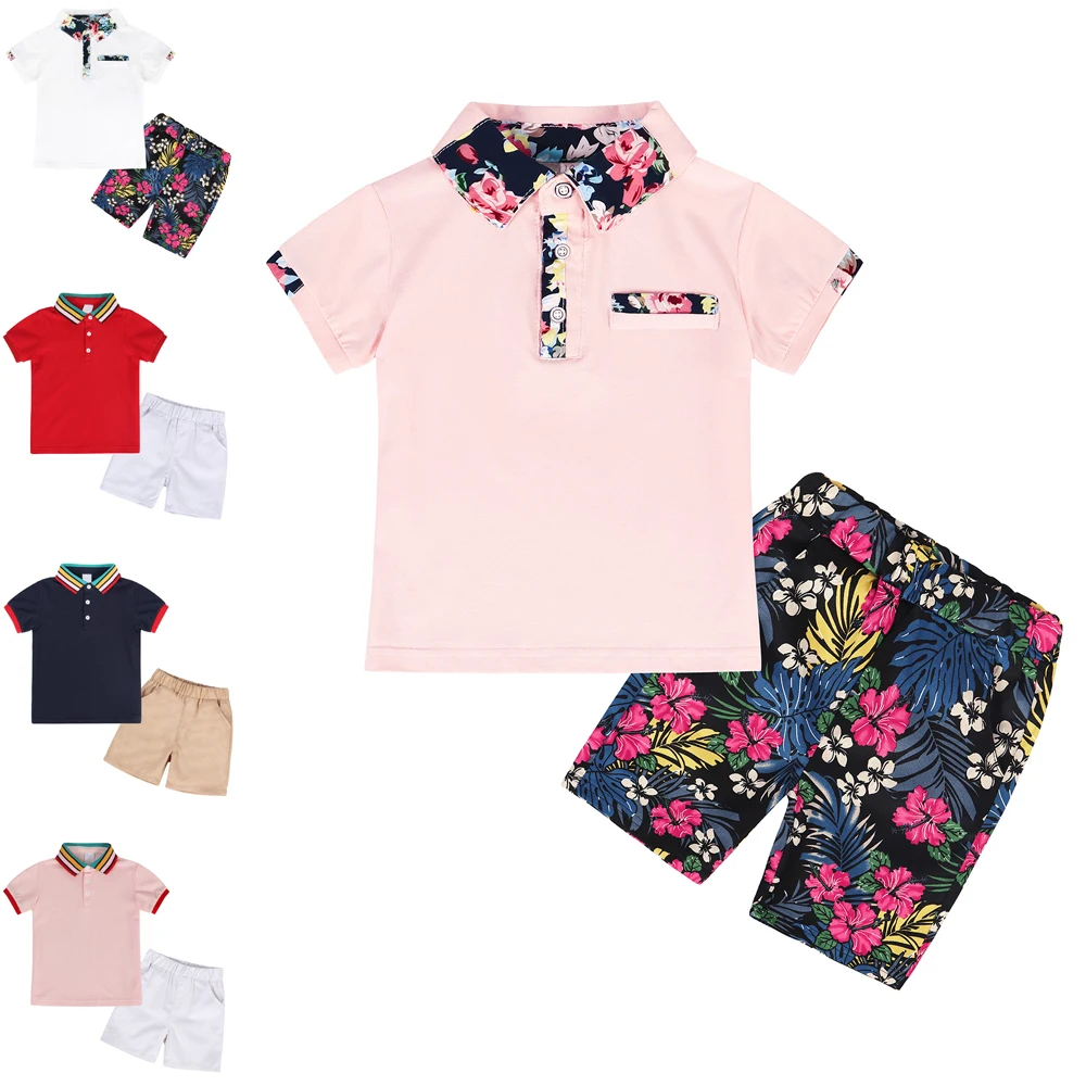 Комплект с шортами для мальчиков Jurebecia рубашка-поло и шорты подходящая одежда