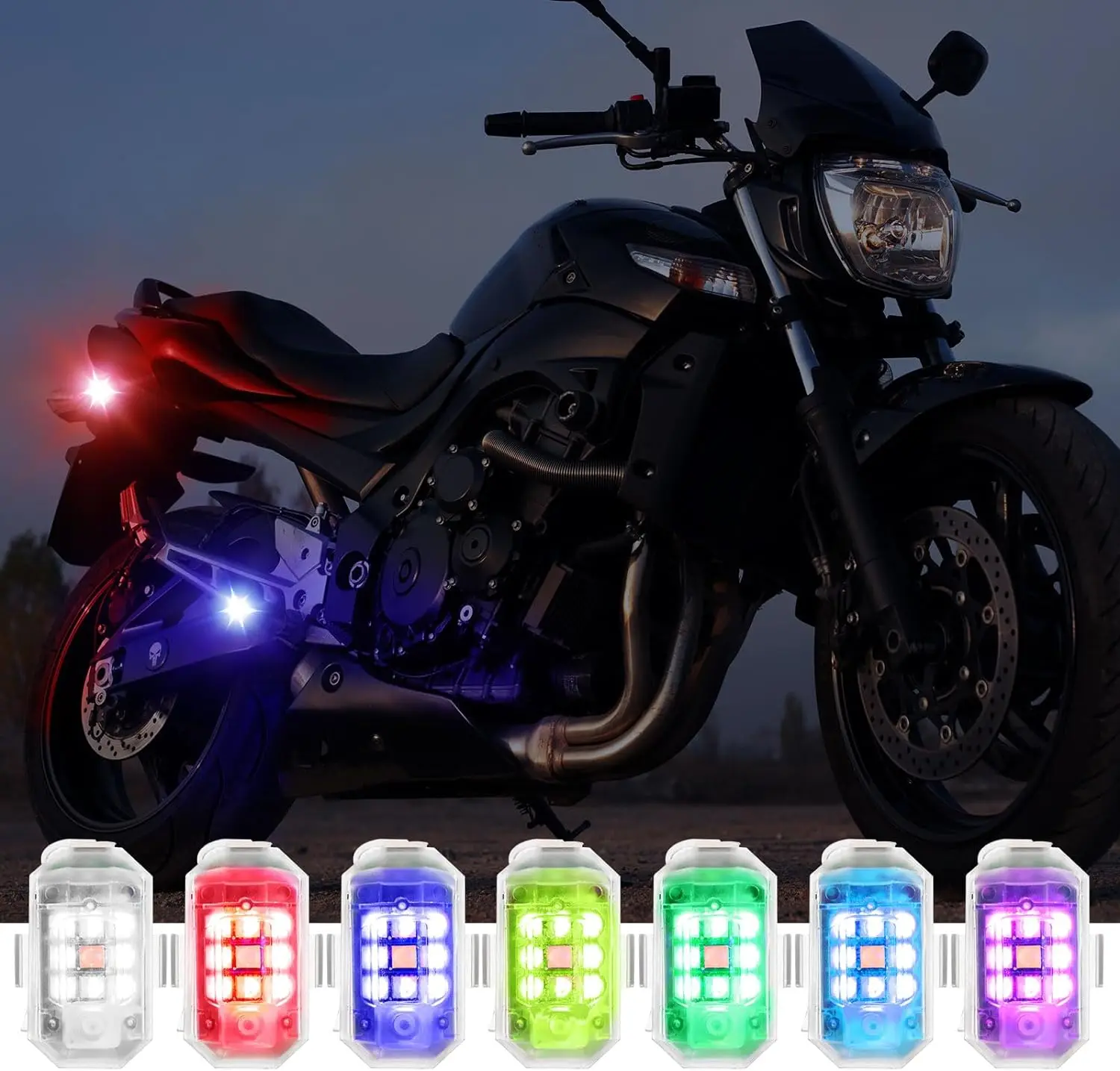 Беспроводная лампа-стробоскоп 7 цветов 2 шт.