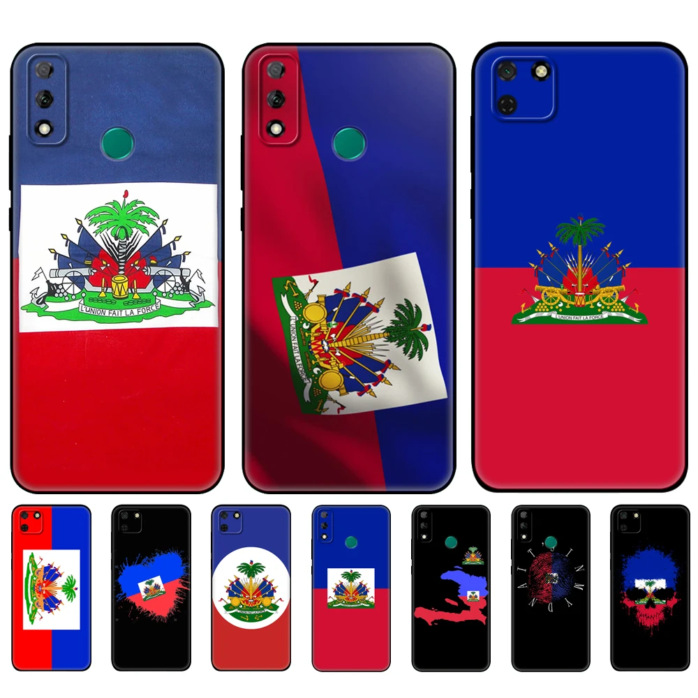 Черный чехол из ТПУ для Huawei Y9S Y6S Y8S Y5P Y7P Y8P Y5 lite Prime 2018 Y6 2019 с винтажным гаитянским