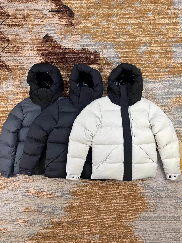

Turtleneck Outwear Puffer Mens Winter Hooded Warm Windproof Thick 90 White Duck Down Jacket jaqueta puffer feminina ZN173
