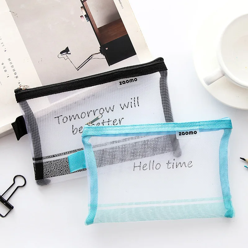 

Creative English Nylon Gauze Document Bag File Folder Stationery Organizer