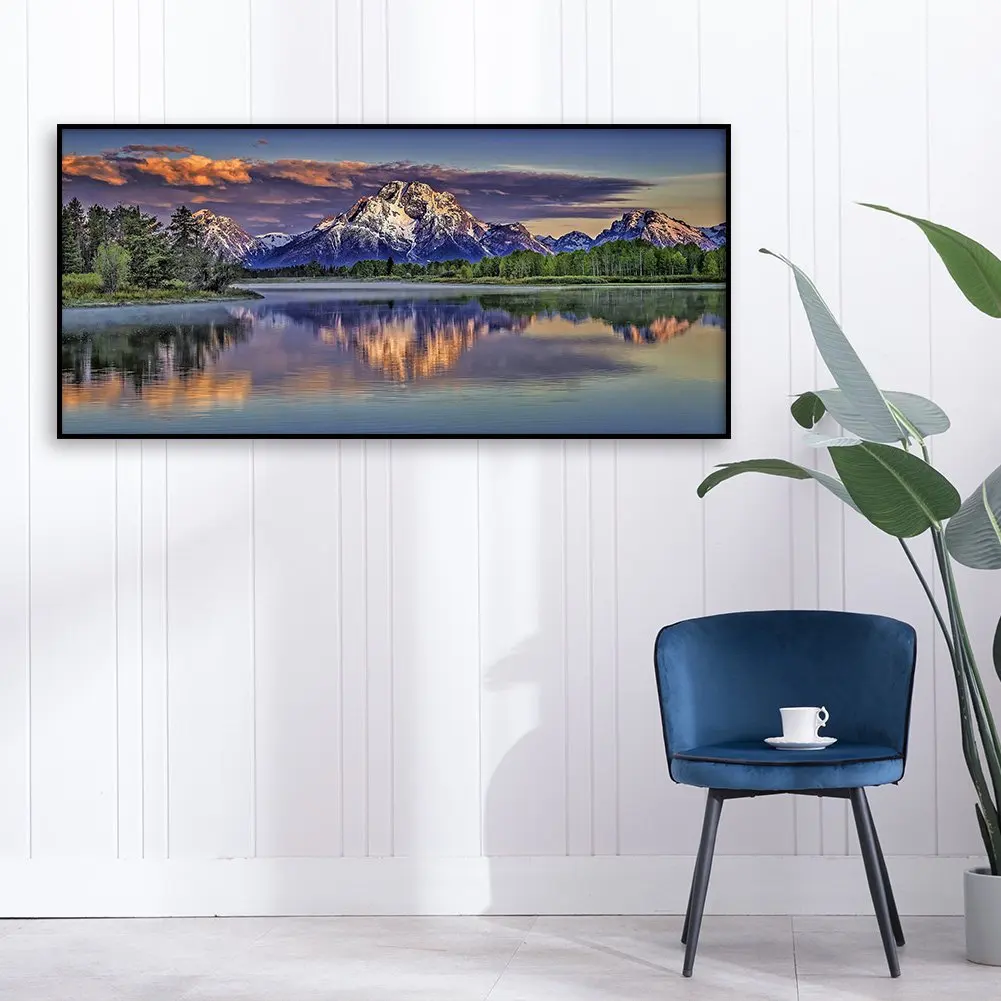 

Lake Mountain Scenery Large Diy Diamond Painting Rhinestone 5d Full Square Natural Landscape Diamond Embroidery Decoration