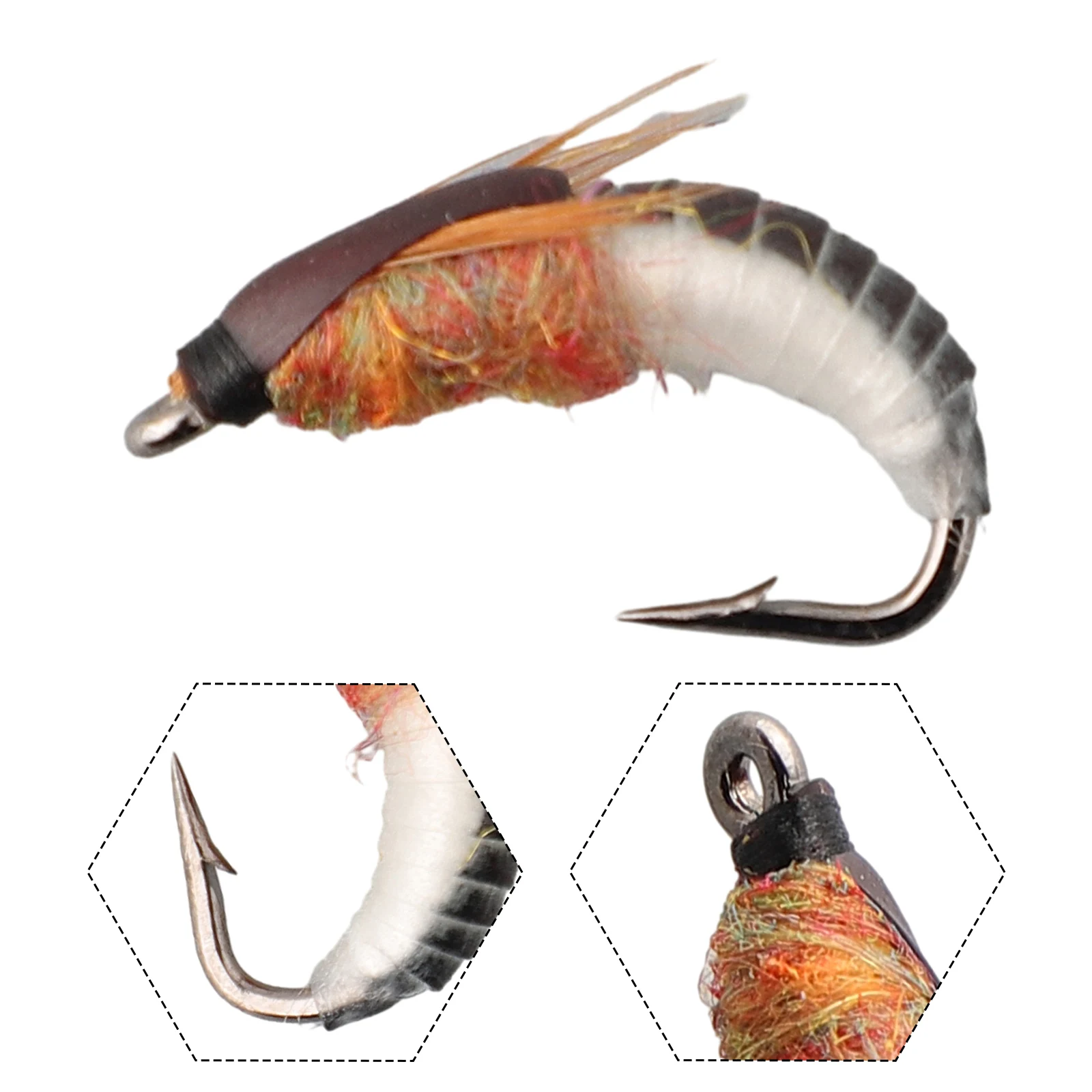 

Realistic Nymph Scud Fly For Trout Fishing Artificial Insect Bait Lure Scud Worm Realistic Nymph Scud Fly For Trout Fishing