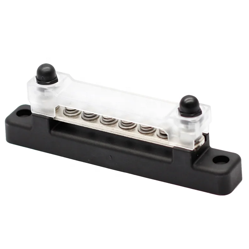 

8-Gang BusBar with Cover 6 Terminal Bus Bar 150 A with Cover Power Distribution Terminal Block