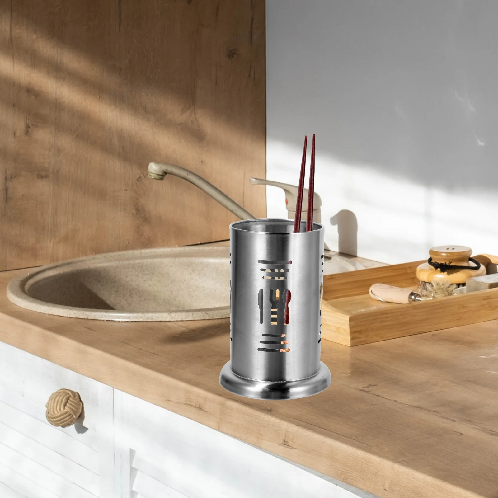 Держатель для палочек еды из нержавеющей стали контейнер столовых приборов