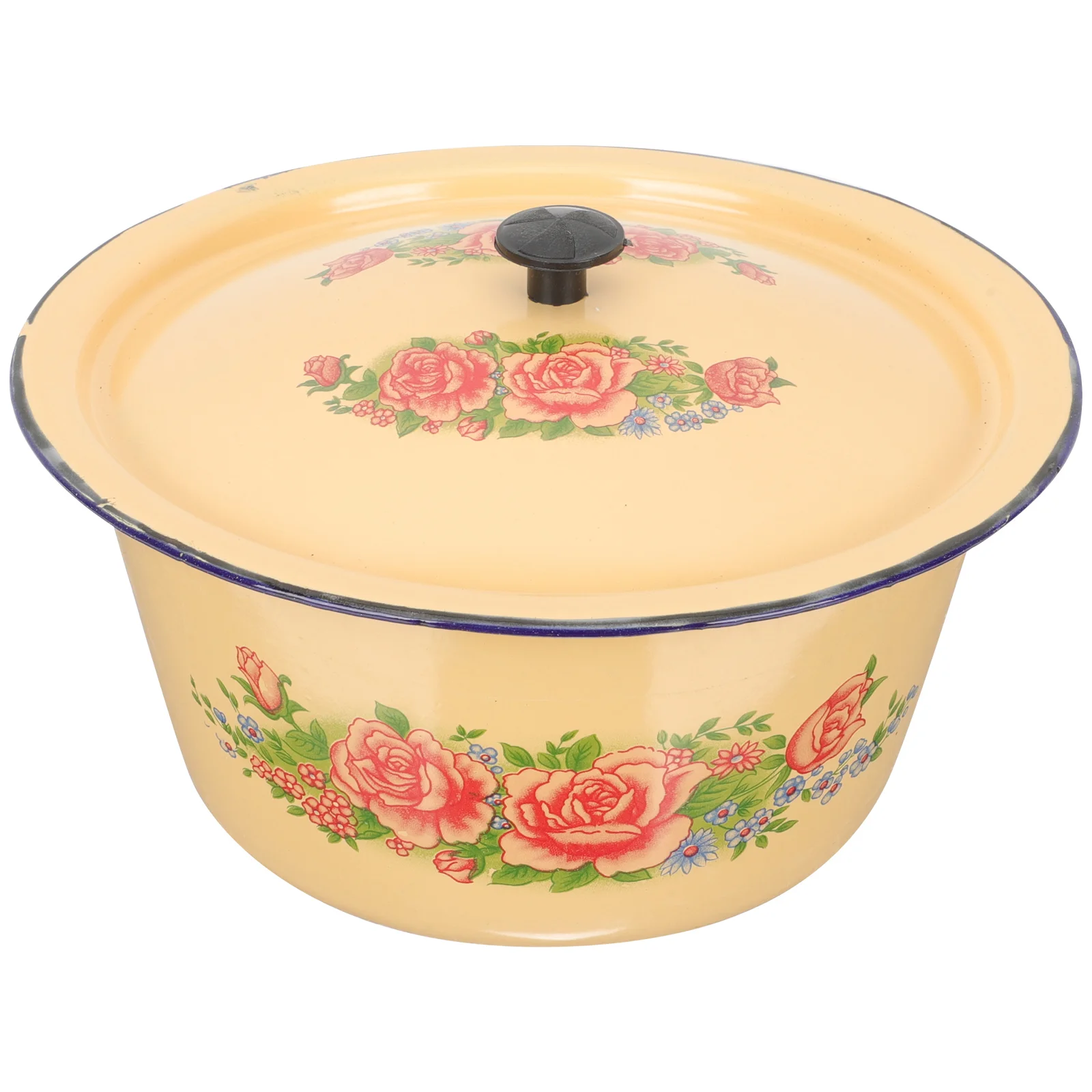 Винтажная миска для смешивания кухонный поднос хранения лоток мытья с крышкой