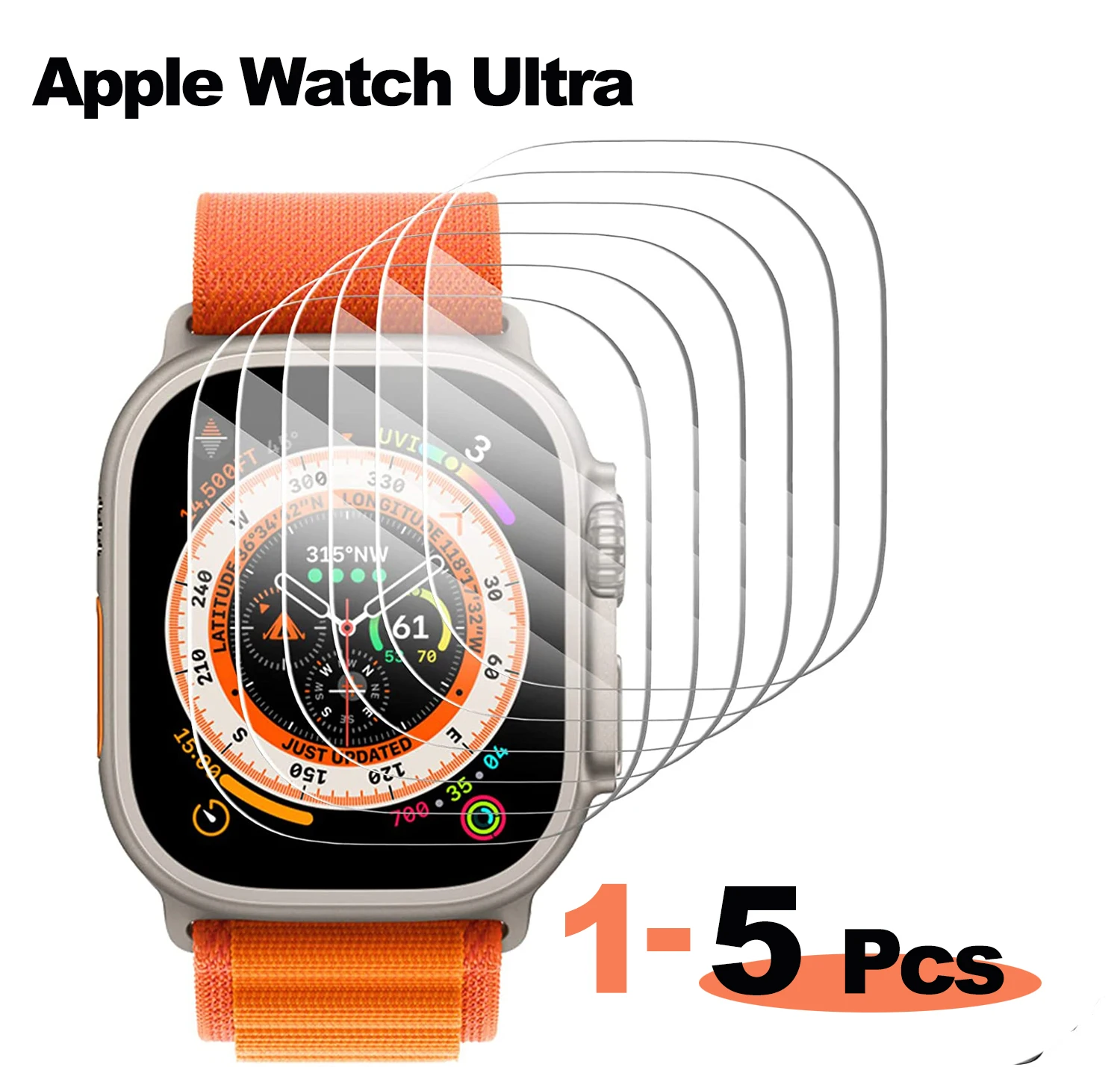 

Защита экрана для Apple Watch Ultra 49 мм пленка против царапин Закаленное стекло HD iWatch Series 8 Pro 49 мм