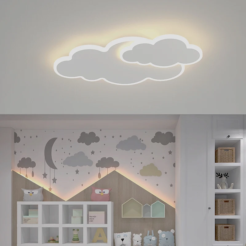 

JJC Children'S Cloud LED Bedroom Light Modern Simple Creative Children'S Room Light Three-Tone Light Children'S Bedroom Light