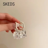 skeds korean style irregular transparent earrings for women fashion acrylic baroque ins ear rings charming trendy lady earrings