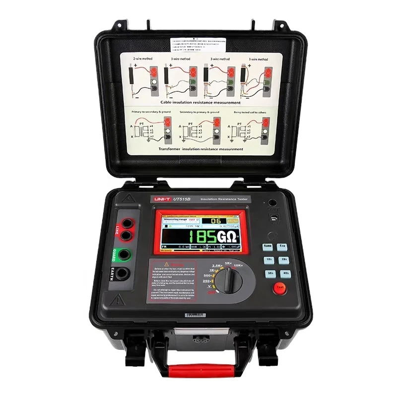 

Newest UNI-T Ut515b Intelligent High Voltage 10kV Insulation Resistance Tester Digital Megger insulation meter absorption ratio