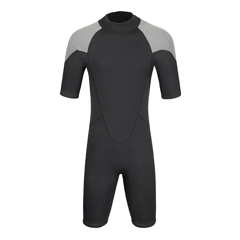 3mm Neoprene Wetsuit Men Short sleeve Scuba Diving suit Surfing Sunproof one piece Wetsuit Snorkeling spearfishing Swimsuit