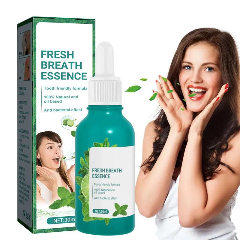 

Bad Mouth Smell Removing Drops Gentle Mint Mouth Drop 30mL Cool Mint Oral Care Essence To Get Rid Of Bad Breath Fight Bad Breath