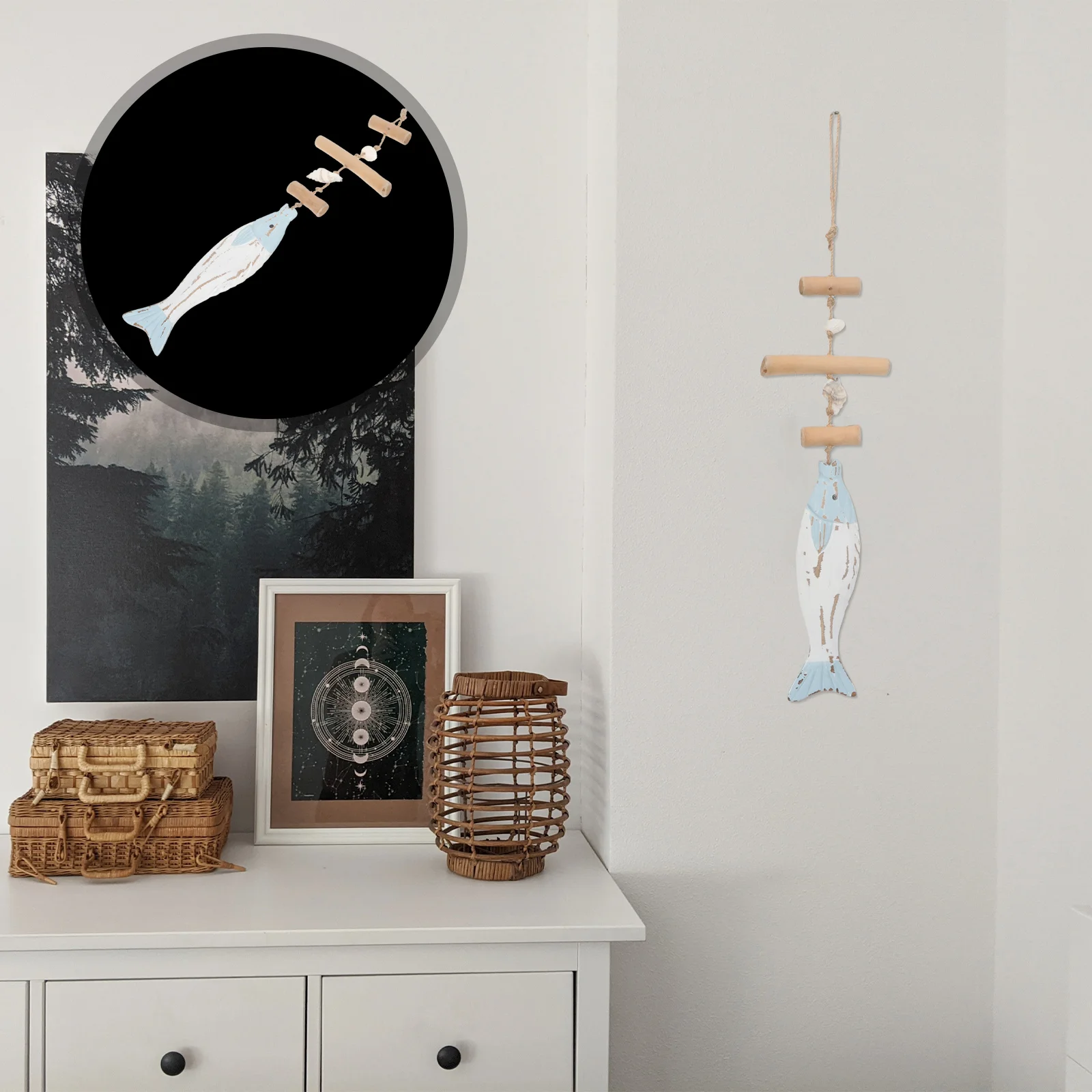 

Decor Wall Nautical Ornament Hanging Wooden Wood Mediterranean Decorative Beach Householdsailboat Oars Lovely Room Rustic