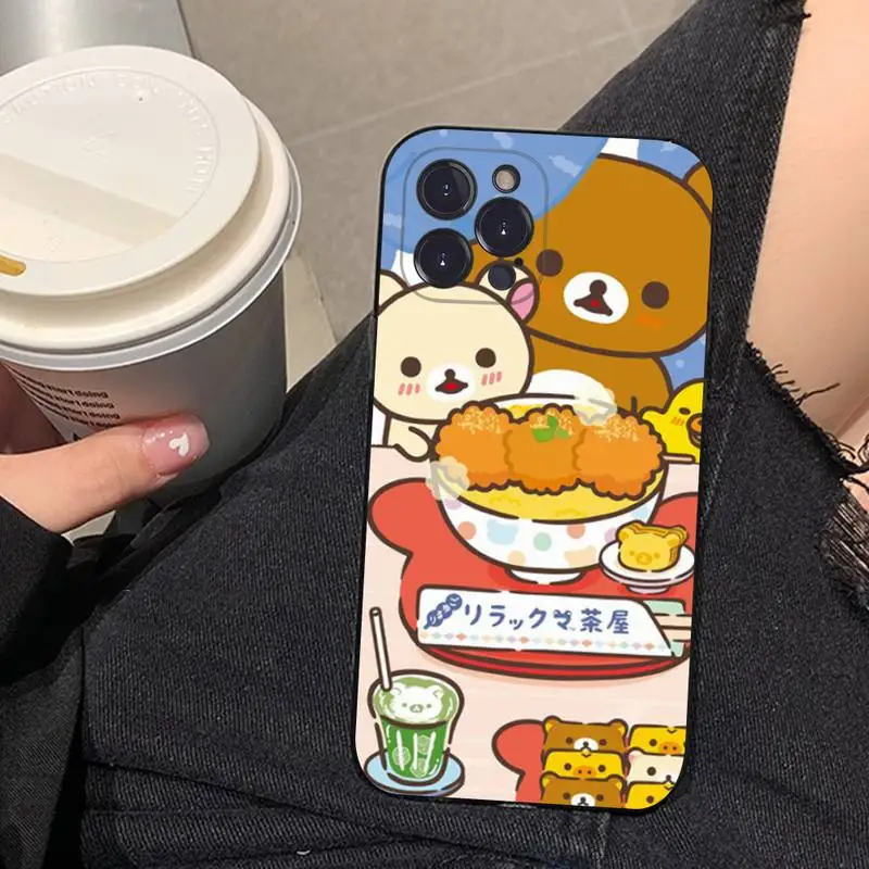 Милый чехол для телефона Rilakkuma iPhone 14 11 12 13 Mini Pro XS Max 6 7 8 Plus X XR SE 2020 |