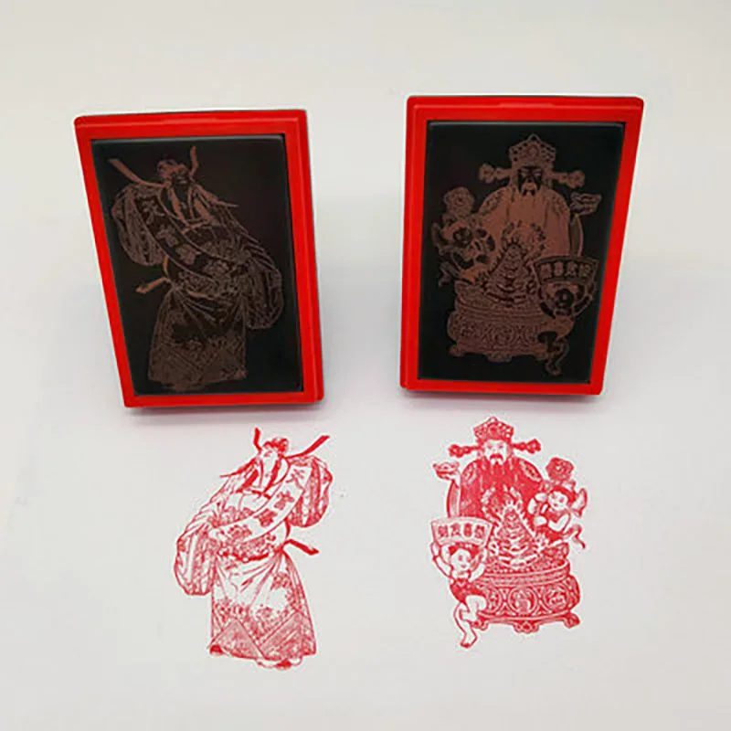 

God Pattern Photosensitive Self Inking Seal Stamp Chapter with Crystal Handle Customized Personalized Logo Seal