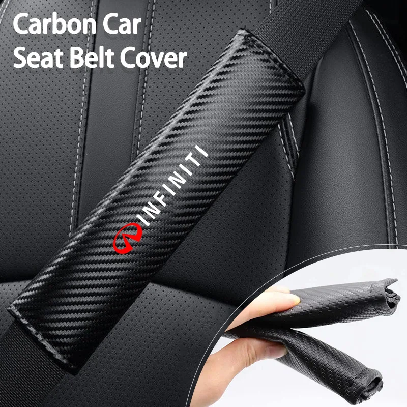 

Carbon Car Seat Belt Shoulder Protector For Infiniti FX35 QX60 QX70 QX80 QX50 QX30 Q70L Q60 Q50 Q60S Q30 ESQ JX35 G35 G37