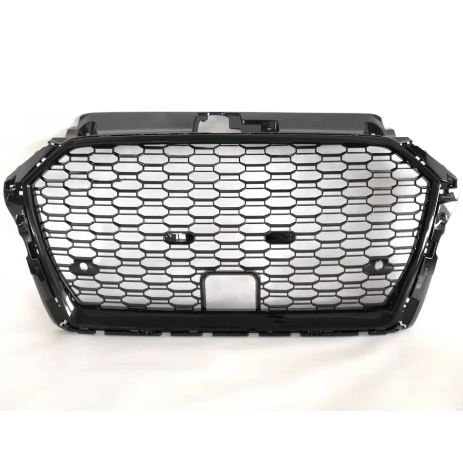 Grill Center Grille With Acc Hole For Audi A3/s3 8v 2017 2018 2019 (refit For Rs3 Style)