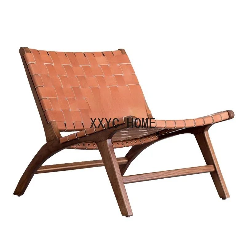 Фото Sofá Recinable Un Solo asiento para estar, silla nórdica madera maciza, simplicidad moderna, oceniza, №1