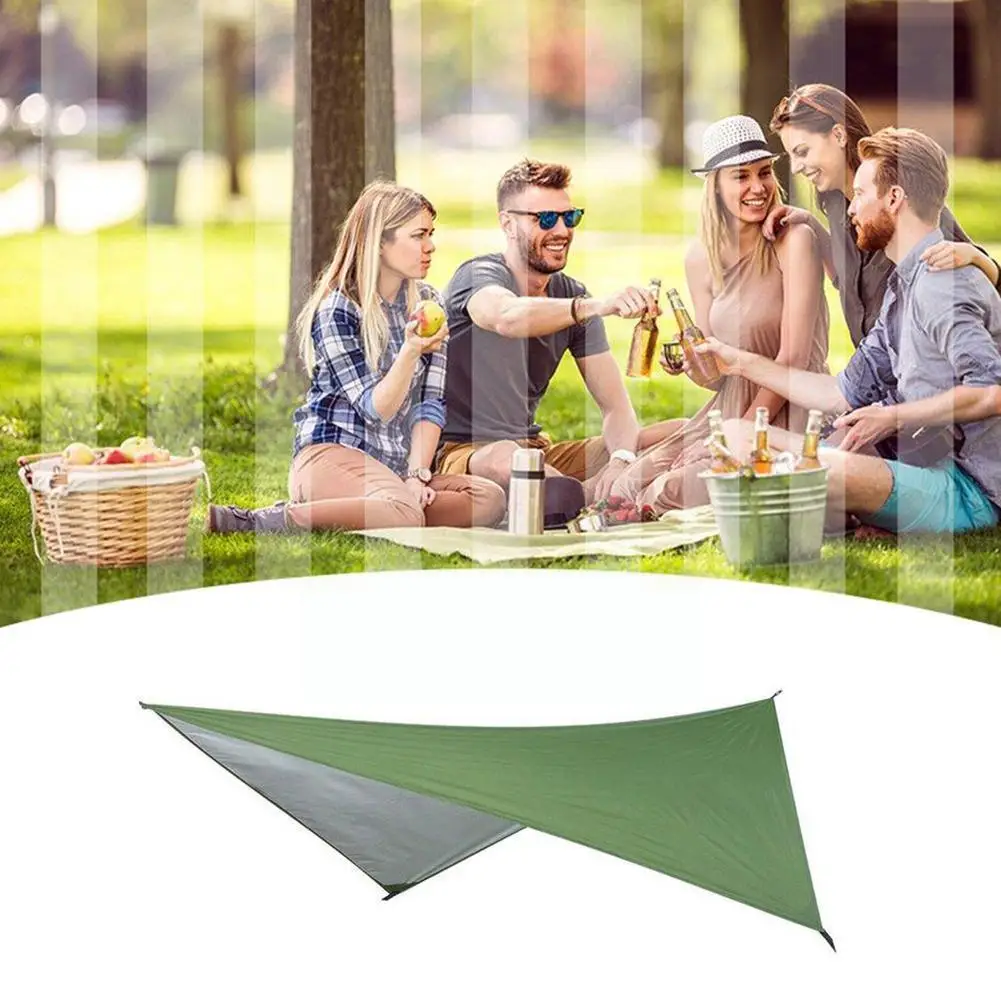 

300*290cm Tourist Awning Tent Canvas Ultralight Shade Hammock Garden Canopy Shelter Outdoor Waterproof Awning Camouflage F1s7