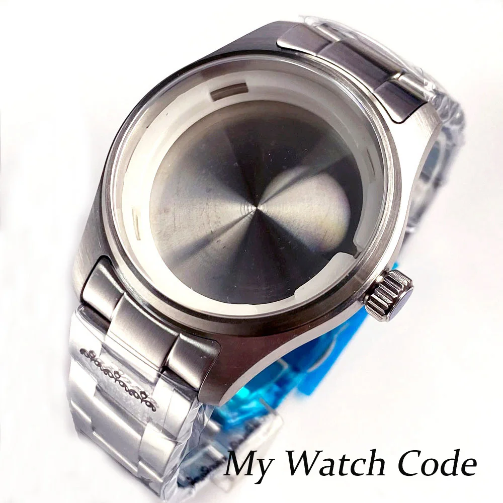 for NH35A NH36A NH34 39mm Pilot Steel Watch Case Parts for Watch Mod Flat Sapphire Crystal Watch Accessories