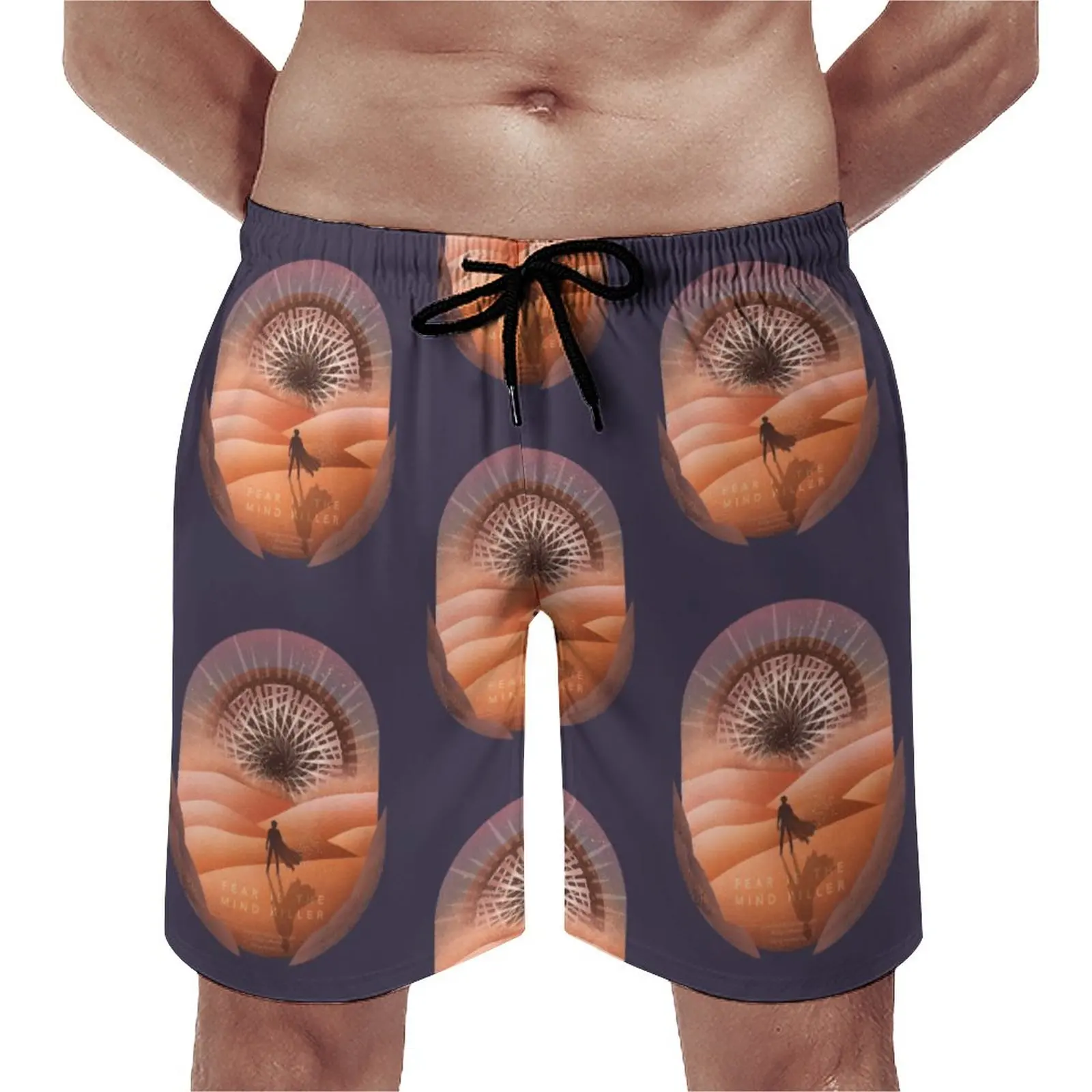 

Dune Fear Is The Mind Killer Board Shorts Film Swimming Trunks Polyester Men Bathing Pattern Swim Trunks