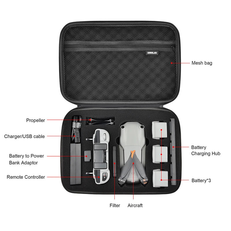 Сумка для хранения STARTRC Mavic Air 2S переносной чехол дорожная Сумочка DJI 2 Fly More Combo Estuche