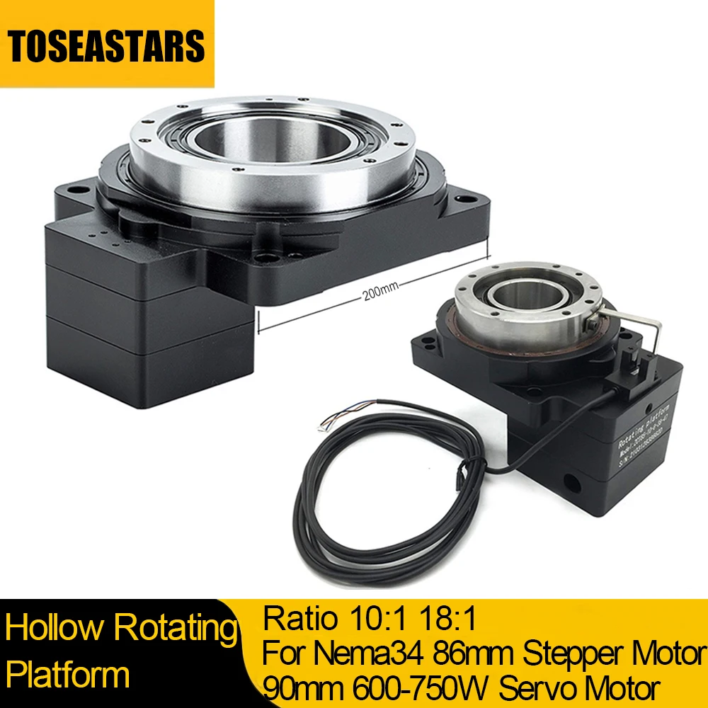 

Hollow Rotating Platform High Precision 200mm Planetary Reducer to 750W Servo Motor Nema34 Stepper Replace DD Motor Cam Splitter