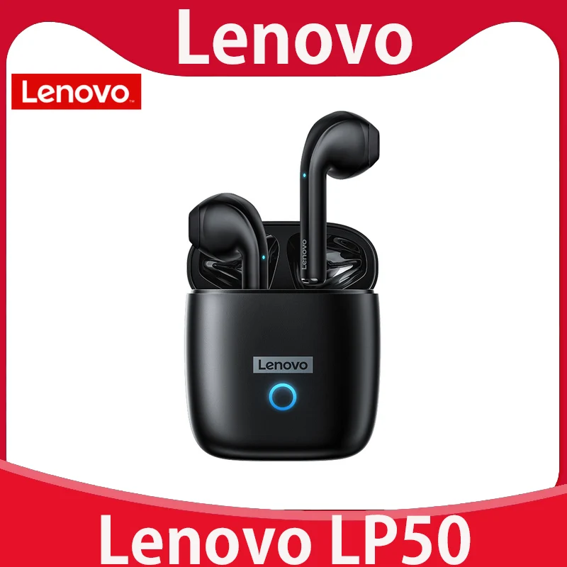 

Original Lenovo LP50 TWS Wireless headset Dual Stereo Noise Reduction Bass Touch Control Sport Bluetooth Earphone with Mic