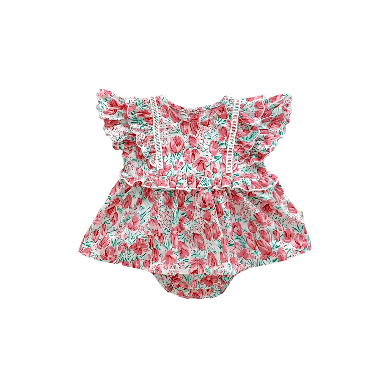 

Red Floral Baby Romper