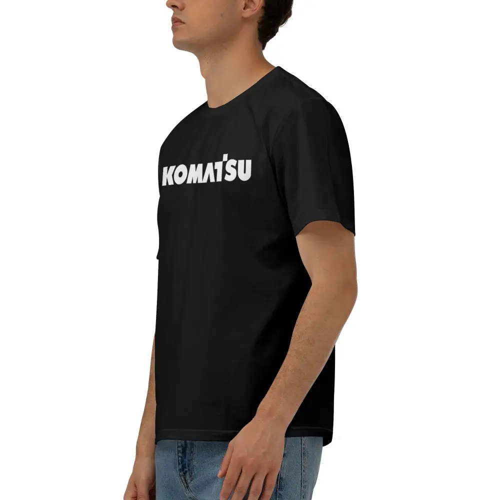 НОВАЯ модная футболка Komatsu хлопковая мужская с принтом мужские топы забавная