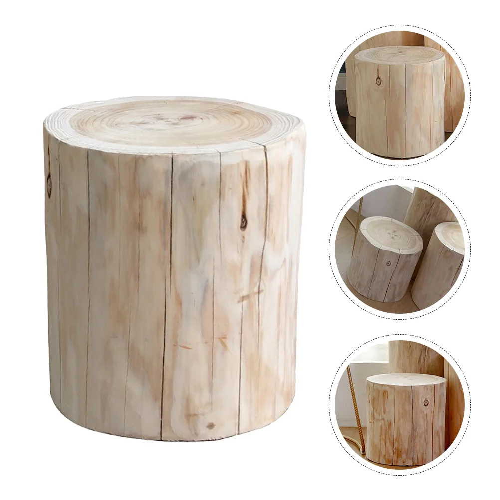 

Solid Wood Stool Cute Outdoor Stools Sitting Small Wooden Bedside Table Mini Indoor Toddler Decor