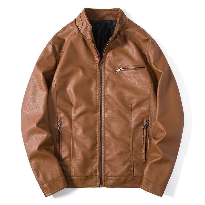 Men with Thick Winter Fur Clothing Qiu Dong Han Edition Tide Locomotive Coat Leisure Handsome Leather Jacket