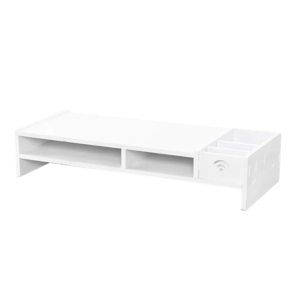 

Monitor White Stand Shelf Box Mini Riser Desktop Organizer Drawercomputer Wire Desk Storage Rack