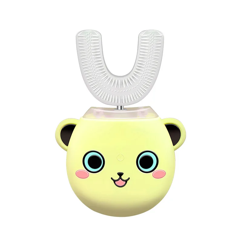 

Kid's Electric Toothbrush,Cartoon Silicone U-Shaped Children Power Electric Ultrasonic Toothbrush, Suitable For 2-6 Years Old