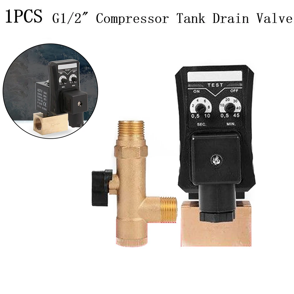 G1/2 внутренняя резьба электронный сливной клапан 220 В воздушный компрессор фильтр