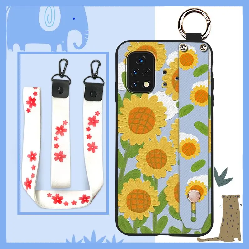 original kickstand phone case for umidigi bison x10sx10s nfc lanyard soft sunflower silicone free global shipping