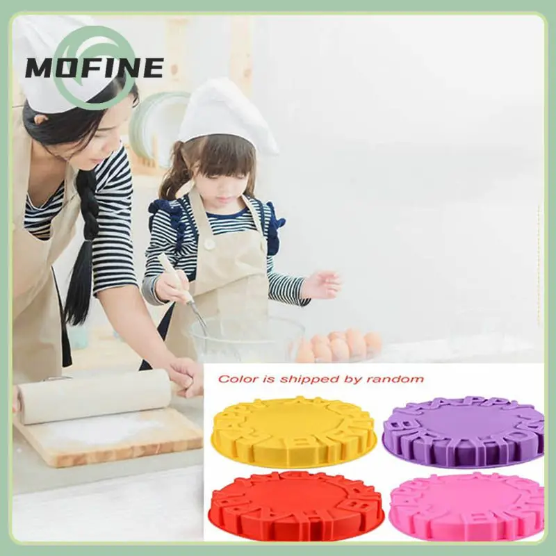 

1pc DIY Oblate Shaped Silicone Mold Round Cake Mousse Mold For Baking Tray Chocolate Dessert Baking Pan Cake Decorating Tools