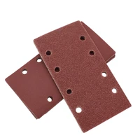 10pcs self adhesive flocking 8 hole abrasive paper wood metal rectangle sanding polishing paper 180 grits