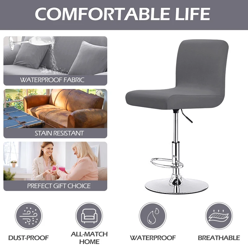 Водонепроницаемый тканевый чехол для барного стула эластичные короткие чехлы на