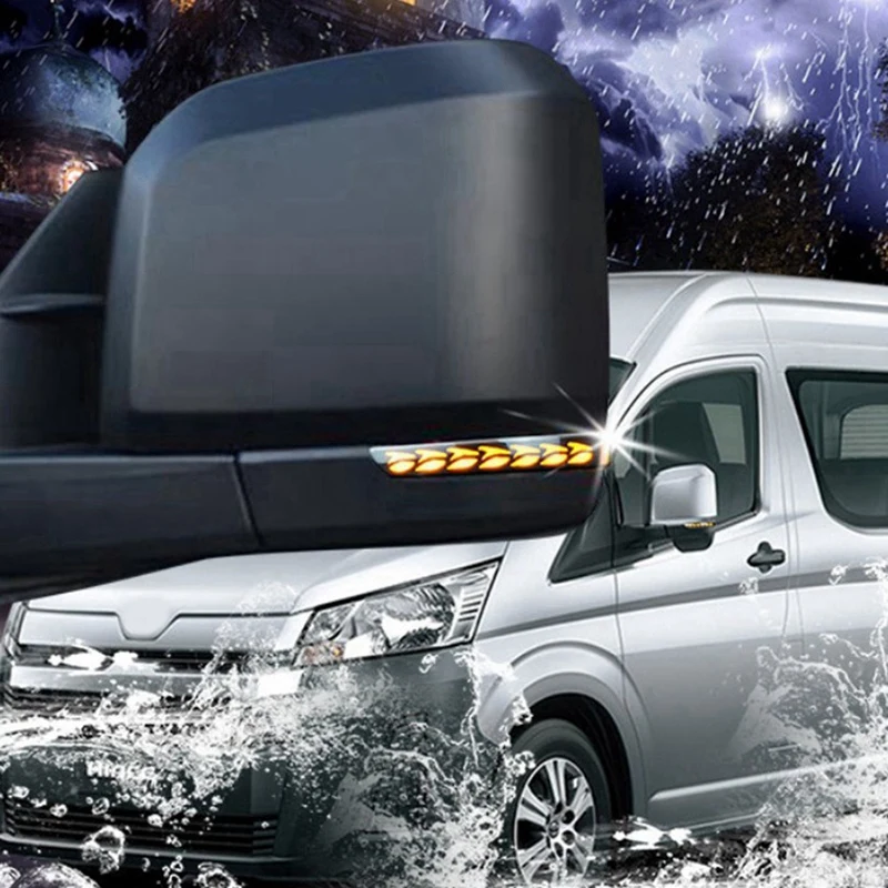 Автомобильное боковое зеркало Φ динамический индикатор желтого цвета для Toyota Hiace